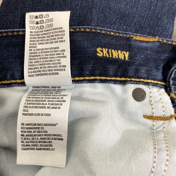 Men’s American Eagle Outfitters Dark Wash Skinny Jeans. Size 30 x 34. - Picture 9 of 12